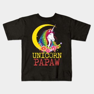 Unicorn Papaw Kids T-Shirt